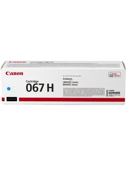 Картридж тон. Canon 067H для MF651Cw/MF655Cdw/MF657Cdw/LBP631Cw/LBP633Cdw 2350 ст. Cyan (5105C002)
