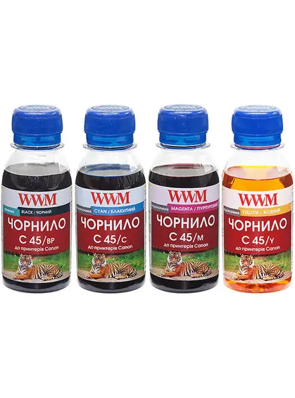 Комплект чорнил WWM для Canon PG-440/CL-441 4х100г BP/C/M/Y Пігментне/Водорозчинне (C45SET-4)