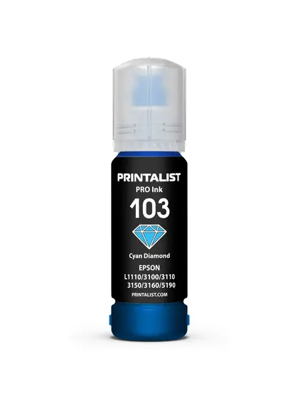 Чорнило PRINTALIST 103 для Epson L3100/3110/3150 70г Cyan водорозчинне (PL103C) Чорнило PRINTALIST 103 для Epson L3100/3110/3150 70г Cyan водорозчинне (PL103C)