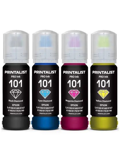 Комплект чорнил PRINTALIST 101 для Epson L4150 4х70г BP/C/M/Y Пігментне/Водорозчинне (PL101SET) Комплект чорнил PRINTALIST 101 для Epson L4150 4х70г BP/C/M/Y Пігментне/Водорозчинне (PL101SET)
