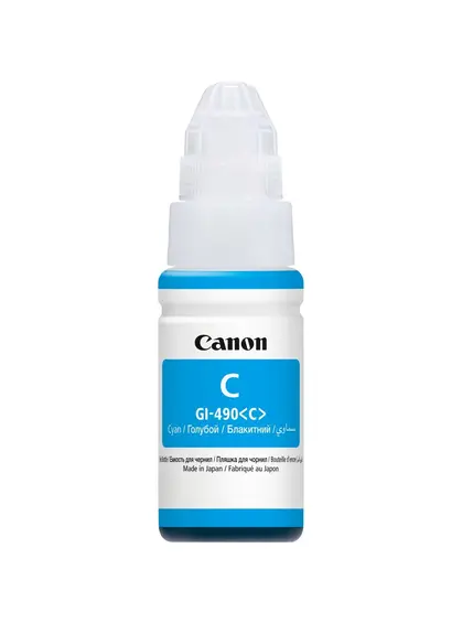 Контейнер з чорнилами Canon для Pixma G1400/G2400/G3400 GI-490C 490 70мл Cyan (0664C001)
