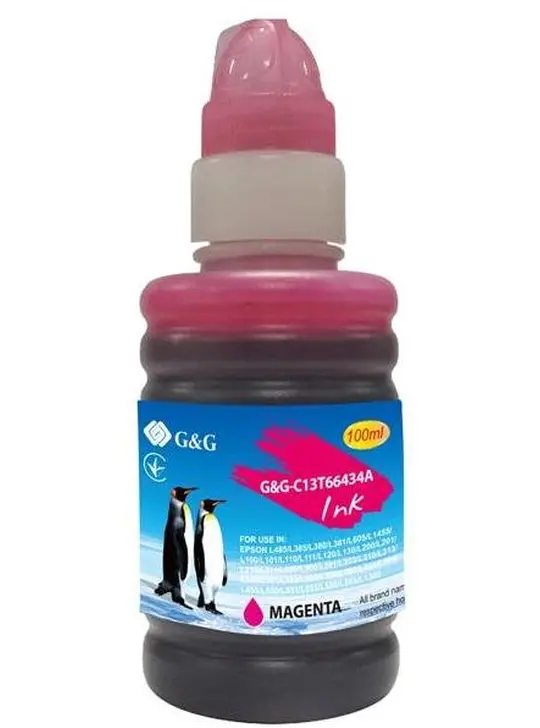 Контейнер з чорнилами G&G для Epson L110/L210/L300 70мл Magenta (G&G-C13T66434A)