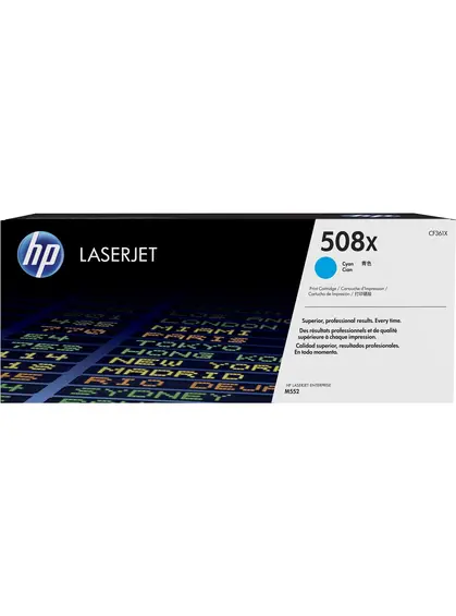 Картридж тон. HP 508X для Enterprise M552/553 9500 ст. Cyan (CF361X) підвищеної ємності