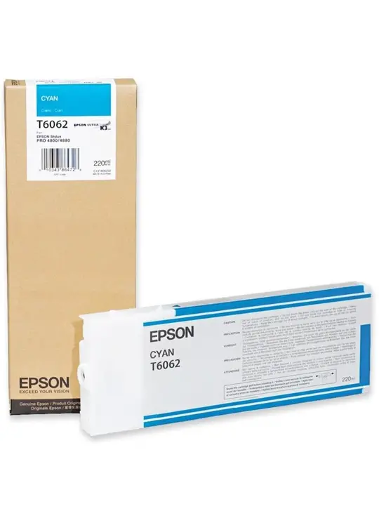 Картридж Epson Картридж Epson StPro 4800/4880 cyan, 220мл Cyan (C13T606200) підвищеної ємності