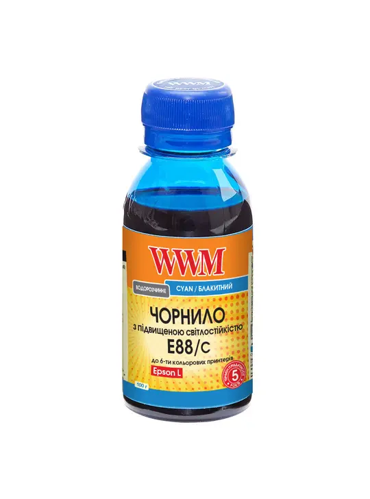 Чорнило WWM для Epson L8050/L18050 100г Cyan водорозчинне (E88/C-2) Світлостійкі
