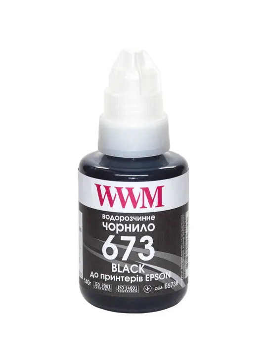 Чорнило WWM 673 для Epson L800 140г Black (E673B)