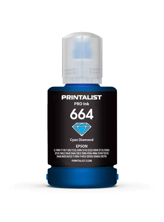 Чорнило PRINTALIST 664 для Epson L110/L210/L300 140г Cyan водорозчинне (PL664C)