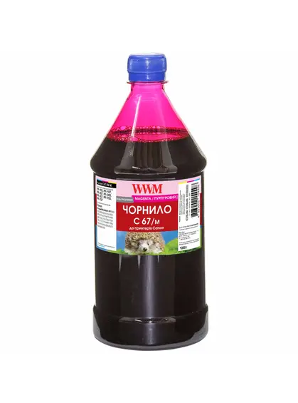 Чорнило WWM для Canon PFI-107M 1000г Magenta водорозчинне (C67/M-4)