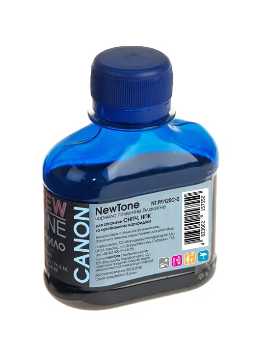 Чорнило NewTone для Canon imagePROGRAF TM-200/305 100г Cyan пігментне (NT.PFI120C-2)