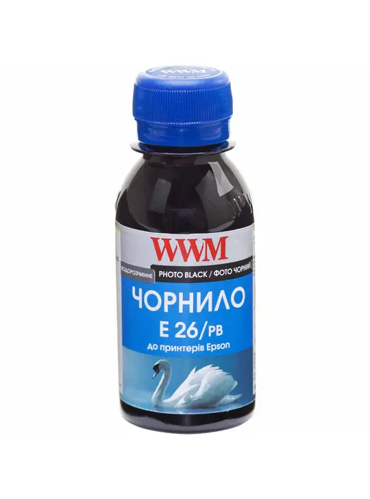 Чорнило WWM для Epson Expression Premium XP-600/XP-605/XP-700 100г Photo Black водорозчинне (E26/PB-2)