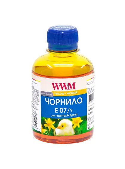 Чорнило WWM для Epson Stylus C42/C48/C62 200г Yellow водорозчинне (E07/Y)