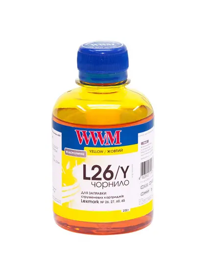 Чорнило WWM для Lexmark №26/27 200г Yellow водорозчинне (L26/Y)
