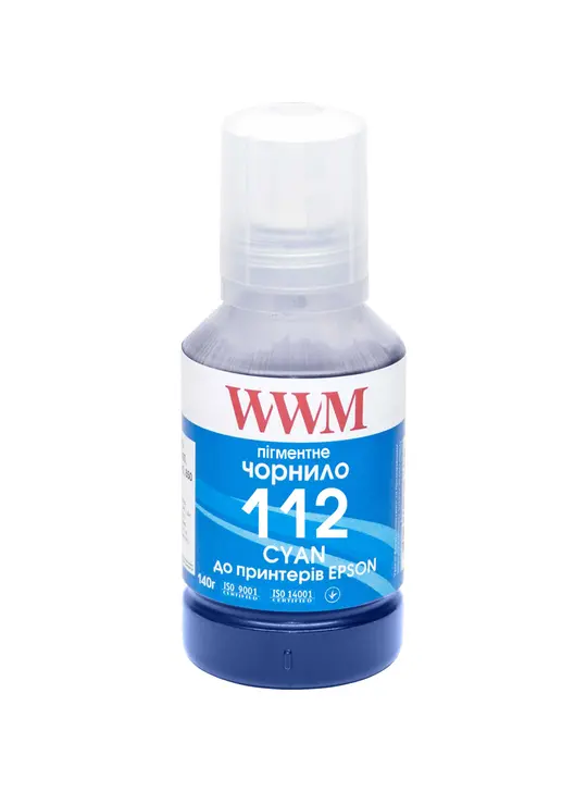 Чорнило WWM 112 для Epson L11160/6490 140г Cyan пігментне (E112CP)