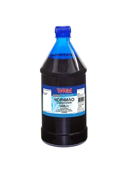 Чорнило WWM для Canon/HP/Lexmark 1000г Cyan водорозчинне (U06/C-4)