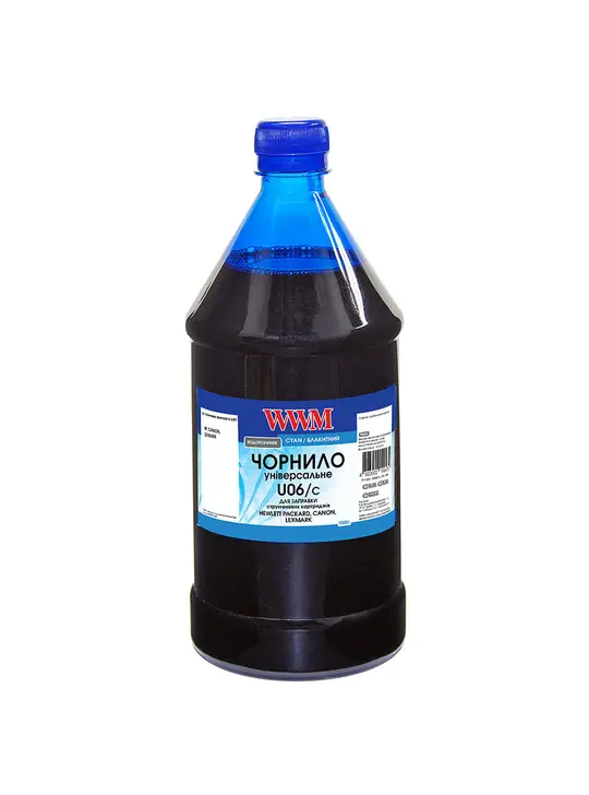 Чорнило WWM для Canon/HP/Lexmark 1000г Cyan водорозчинне (U06/C-4)