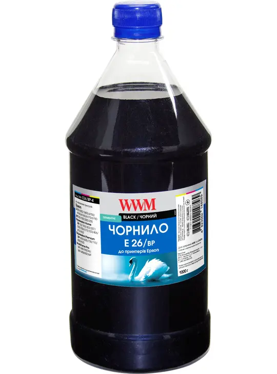 Чорнило WWM для Epson Expression Premium XP-600/XP-605/XP-700 1000г Black пігментне (E26/BP-4)