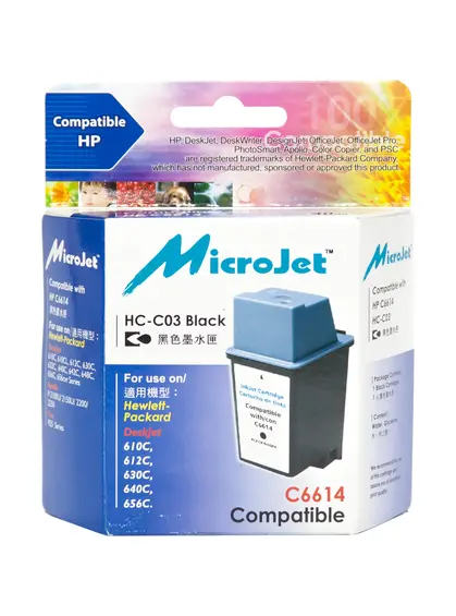 Картридж MicroJet для HP DJ 610C/640C/656C аналог HP №20 Black (HC-C03)