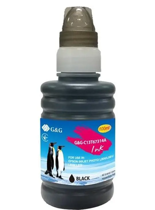 Контейнер з чорнилами G&G для Epson L800 70мл Black (G&G-C13T67314A)