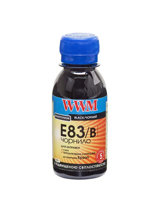 Чорнило WWM для Epson Stylus Photo T50/P50/PX660 100г Black водорозчинне (E83/B-2) світлостійке