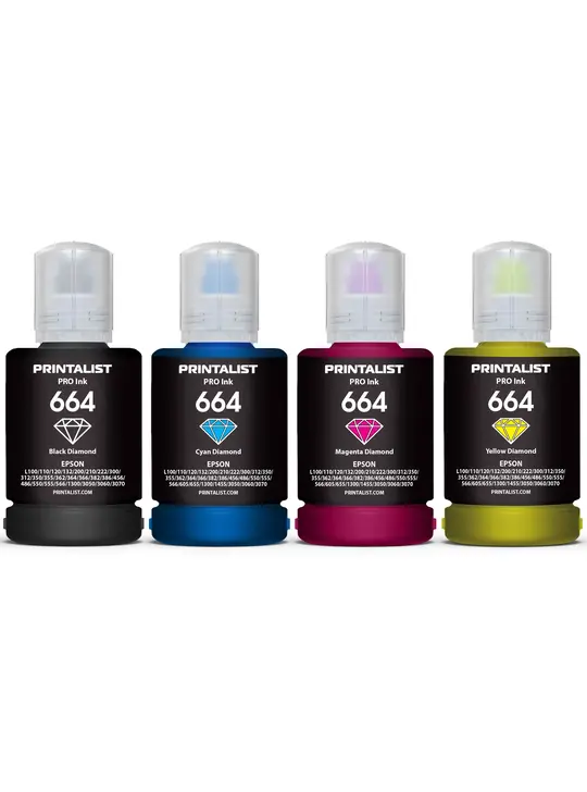 Комплект чорнил PRINTALIST 664 для Epson L110/L210/L300 4х140г B/C/M/Y (PL664SET4)