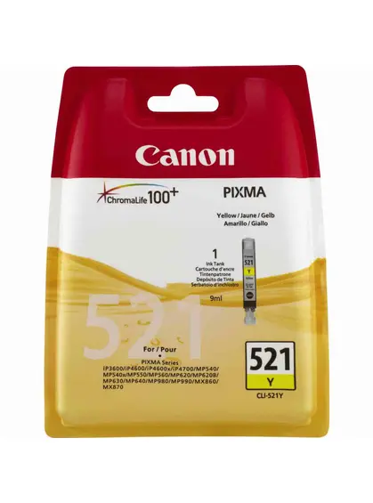 Картридж Canon Pixma iP4700/MP560/MP640 CLI-521Y Yellow (2936B004)