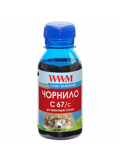 Чорнило WWM для Canon PFI-107С 100г Cyan водорозчинне (C67/C-2)
