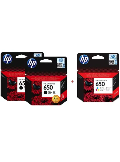 Комплект струменевих картриджів HP DJ Ink Advantage 2515 №650 Black2/Color (Set650BBC) Комплект струменевих картриджів HP DJ Ink Advantage 2515 №650 Black2/Color (Set650BBC)