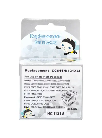 Картридж MicroJet для HP DJ D2563/F4283 аналог HP №121XL Black (HC-I121B)