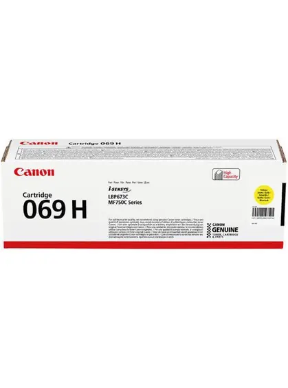 Картридж тон. Canon 069H для MF752Cdw/MF754Cdw/LBP673Cdw 5500 ст. Yellow (5095C002)