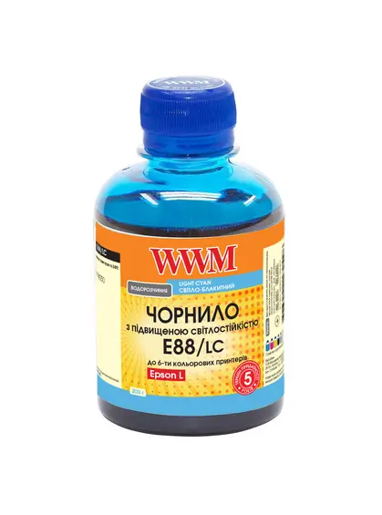 Чорнило WWM для Epson L8050/L18050 200г Light Cyan водорозчинне (E88/LC)