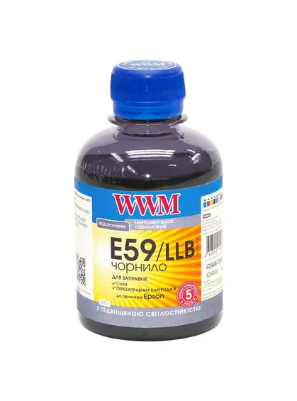 Чорнило WWM для Epson Stylus Pro 7890/9890 200г Light Light Black водорозчинне (E59/LLB) світлостійке