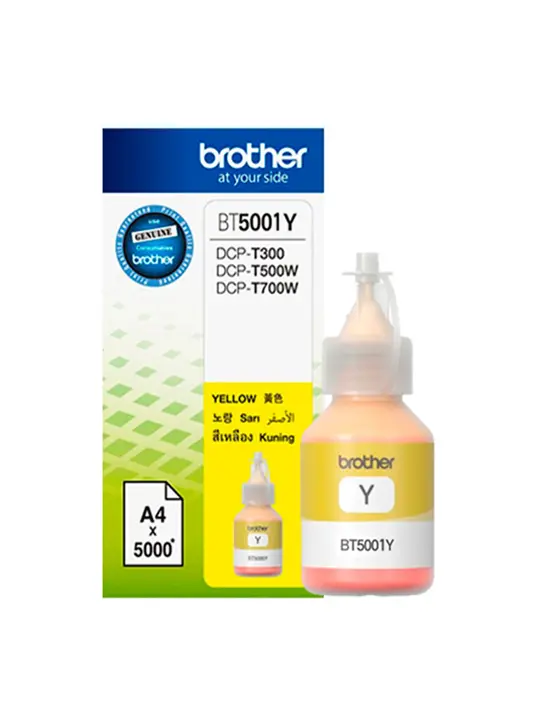 Контейнер з чорнилами Brother для DCP-T300/DCP-T500W/DCP-T700W 41.8мл Yellow (BT5000Y)
