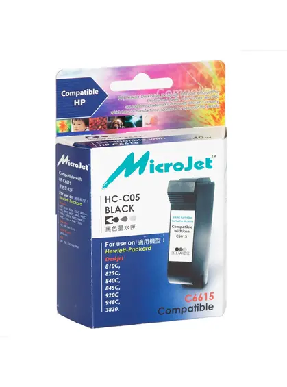 Картридж MicroJet для HP DJ 840C аналог HP №15 (C6615DE) Black (HC-C05)
