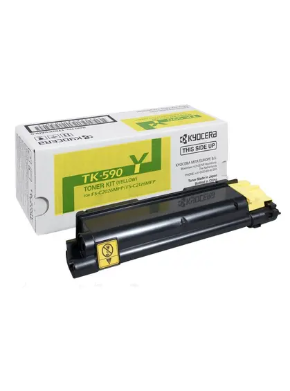 Туба з тонером KYOCERA TK-590Y для FS-C2026/2126/5250 5000 сторінок Yellow (1T02KVANL0)