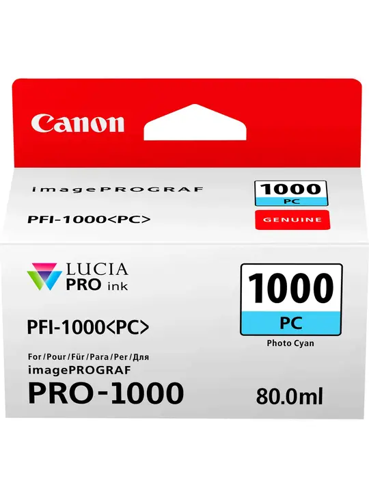 Картридж Canon imagePROGRAF Pro-1000 PFI-1000 Photo Cyan (0550C001)