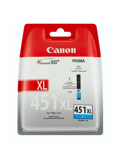 Картридж Canon Pixma MG5440/MG6340/iP7240 CLI-451C XL Cyan (6473B001)