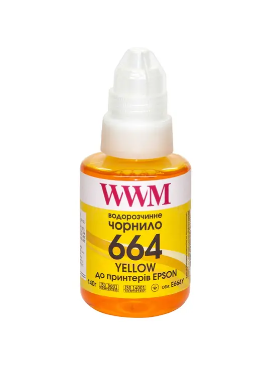 Чорнило WWM 664 для Epson L110/L210/L300 140г Yellow водорозчинне (E664Y)