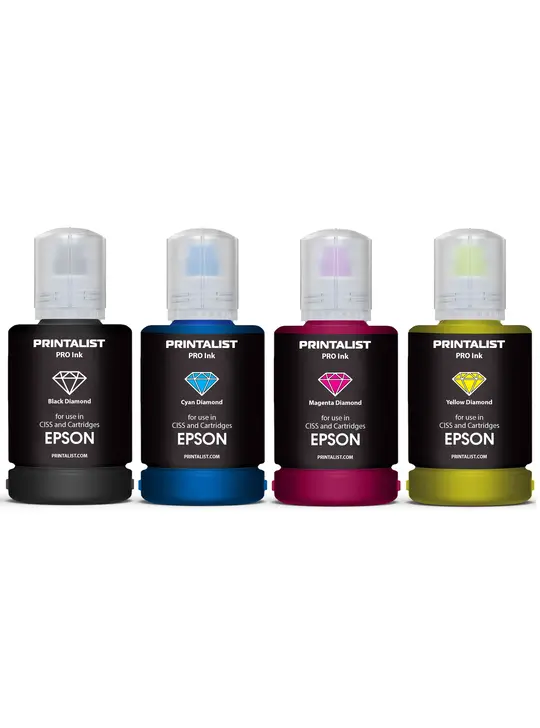Комплект чорнил PRINTALIST для Epson 4х140г B/C/M/Y водорозчинне (PL-INK-EPSON-SET4)