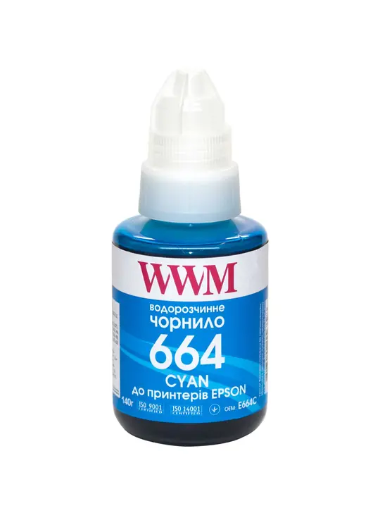 Чорнило WWM 664 для Epson L110/L210/L300 140г Cyan водорозчинне (E664C)