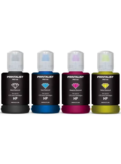 Комплект чорнил PRINTALIST для HP 4х140г B/C/M/Y водорозчинне (PL-INK-HP-SET4)