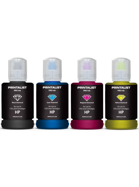 Комплект чорнил PRINTALIST для HP 4х140г B/C/M/Y водорозчинне (PL-INK-HP-SET4)