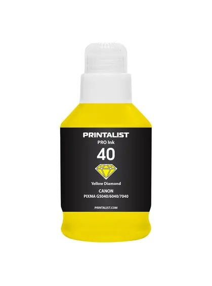 Чорнило PRINTALIST GI-40 для Canon G5040/G6040 190г Yellow водорозчинне (PL40Y)