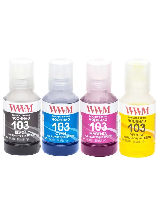 Комплект чорнил WWM 103 для Epson L3100/3110/3150 4х140г B/C/M/Y (E103SET4)