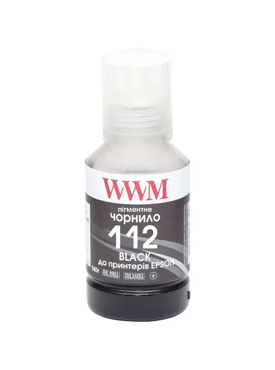 Чорнило WWM 112 для Epson L11160/6490 140г Black пігментне (E112BP)