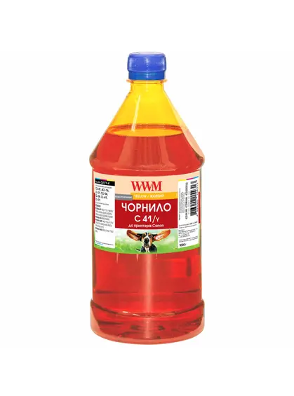 Чорнило WWM для Canon CL-41С/CL-51С/CLI-8Y 1000г Yellow водорозчинне (C41/Y-4) Чорнило WWM для Canon CL-41С/CL-51С/CLI-8Y 1000г Yellow водорозчинне (C41/Y-4)