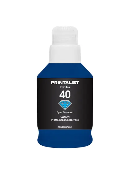 Чорнило PRINTALIST GI-40 для Canon G5040/G6040 190г Cyan водорозчинне (PL40C)