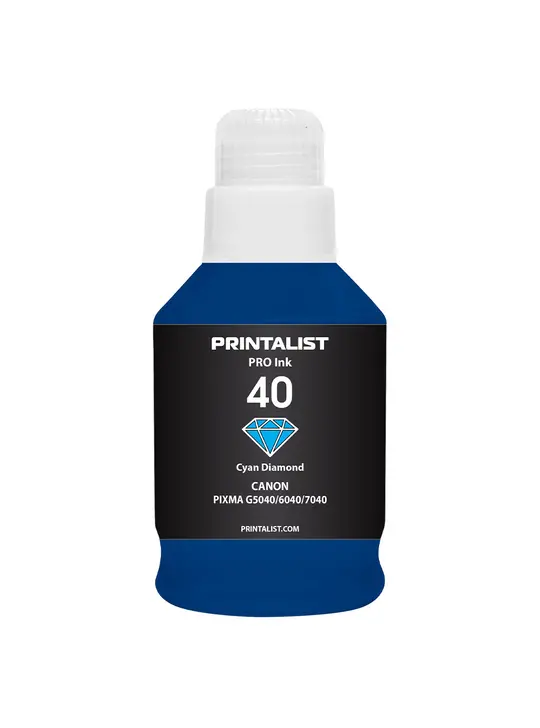 Чорнило PRINTALIST GI-40 для Canon G5040/G6040 190г Cyan водорозчинне (PL40C)