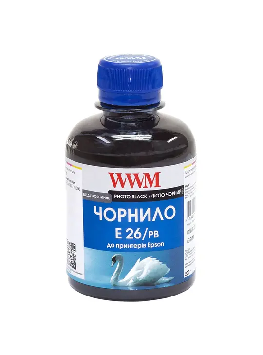 Чорнило WWM для Epson Expression Premium XP-600/XP-605/XP-700 200г Photo Black водорозчинне (E26/PB)