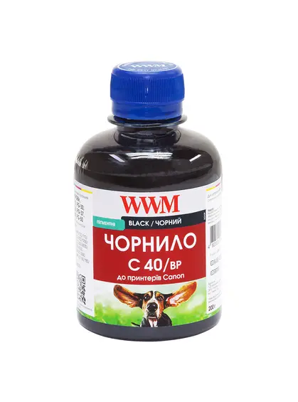 Чорнило WWM для Canon PG-40Bk/PG-50Bk/PGI-5Bk 200г Black пігментне (C40/BP)