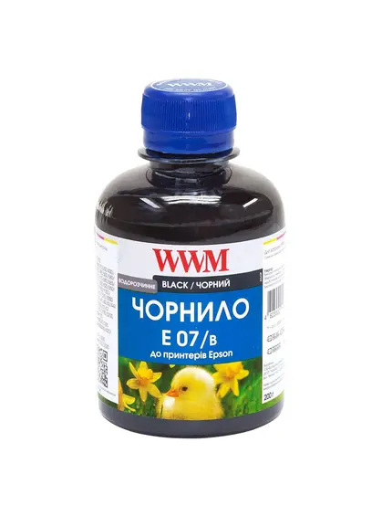 Чорнило WWM для Epson Stylus C42/C48/C62 200г Black водорозчинне (E07/B)